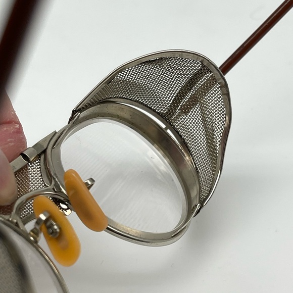 VINTAGE BAUSCH & LOMB STEAMPUNK MOTORCYCLE SAFETY GOGGLE CLEAR FOLDING GLASSES - Picture 11 of 16